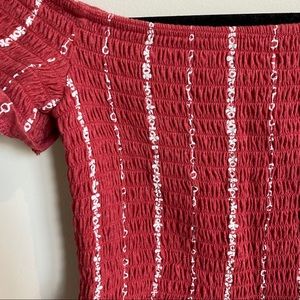 Aeropostale red off the shoulder top (M)